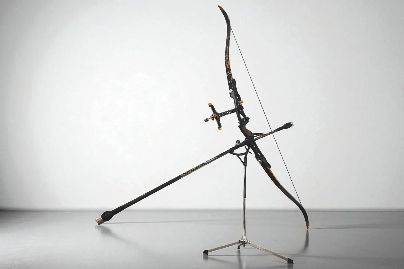 Blog 4 recurvebogen im ständer vor hellem hintergrund