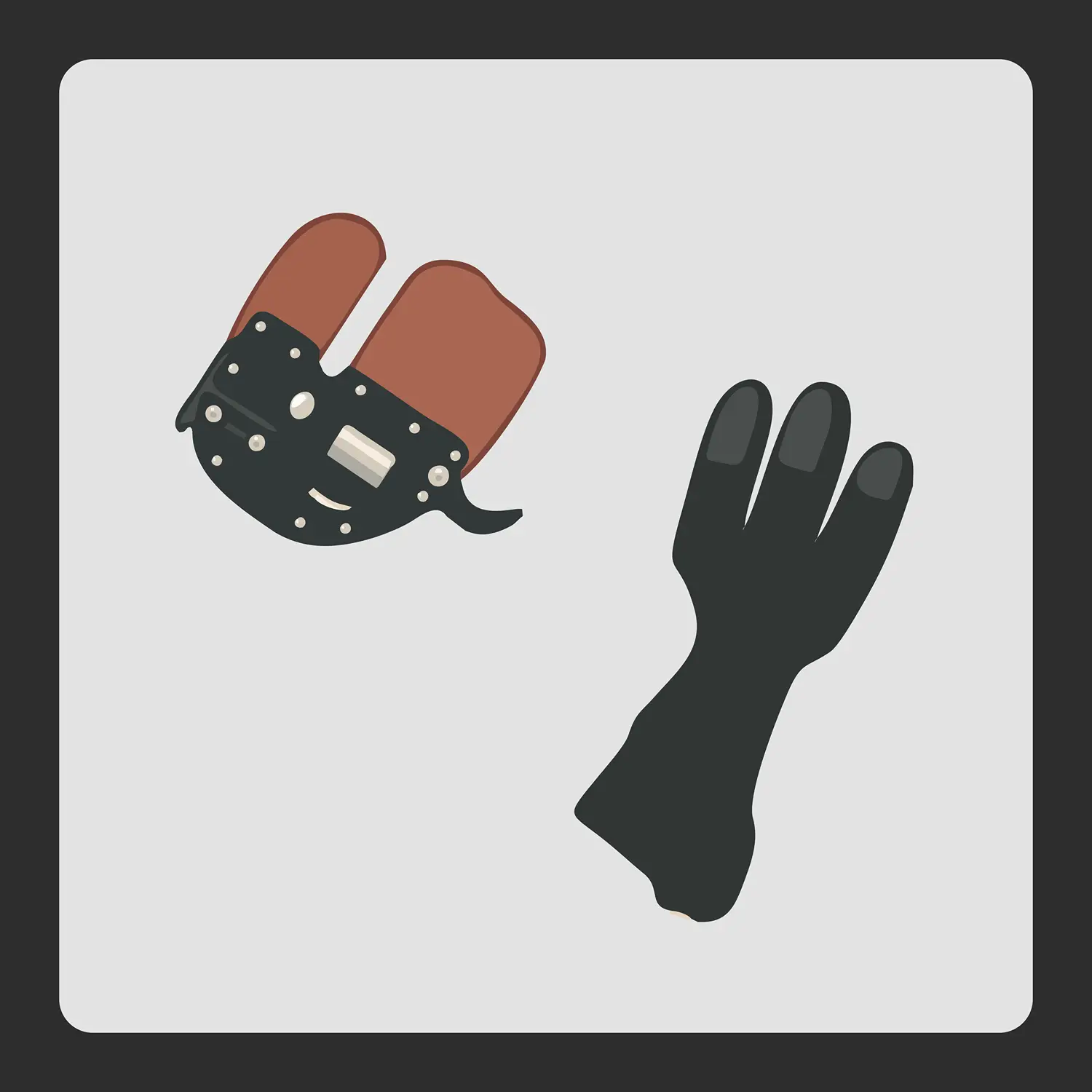 zubehör Bogensport Fingerschutz - ein fingertab und ein Handschuh