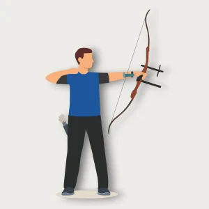 Bogensport-nachhalteposition